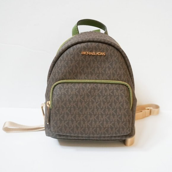 Michael Kors Erin Small Backpack MK Brown Green main image 8